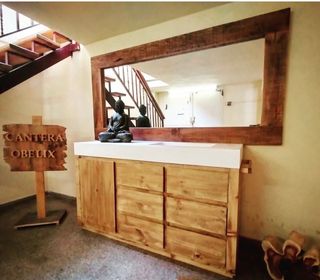MUEBLE DE BAÑO ADAPTABLE MADERA MACIZA 