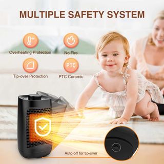 Calefactor cerámico Silencioso Giratorio 1500W