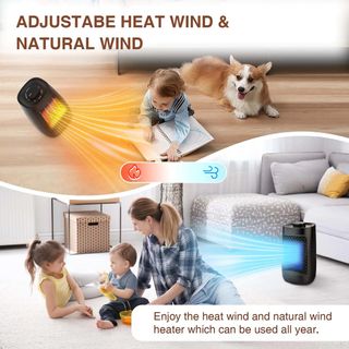 Calefactor cerámico Silencioso Giratorio 1500W