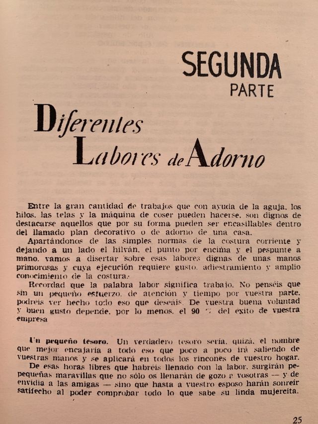 Libro Labores Femeninas