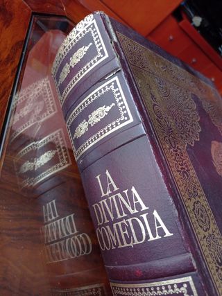 libro divina comedia antiguo lujo