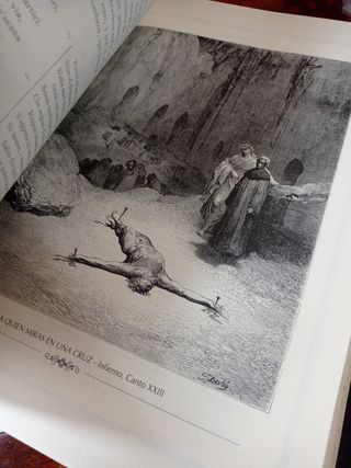 libro divina comedia antiguo lujo