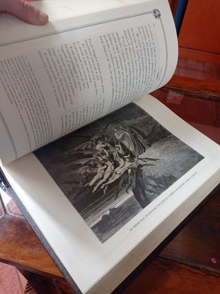 libro divina comedia antiguo lujo
