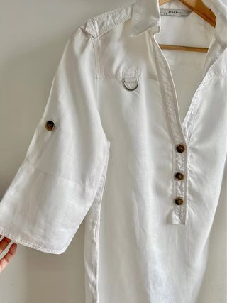 Vestido /camisola de Zara blanco