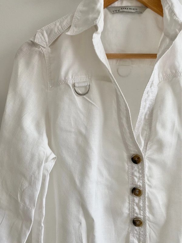 Vestido /camisola de Zara blanco