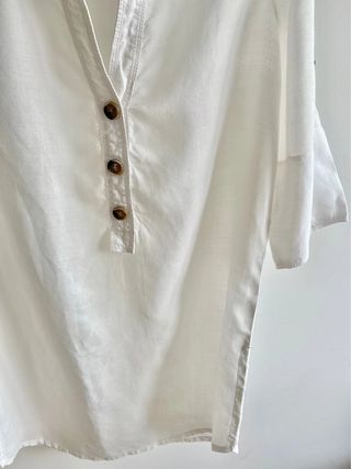 Vestido /camisola de Zara blanco