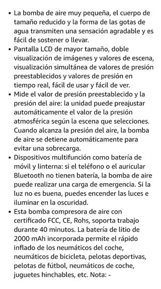 bomba de aire comprimido a batería,
