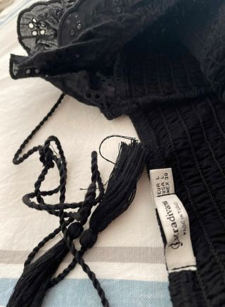 Blusa negra de verano Stradivarius Talla M