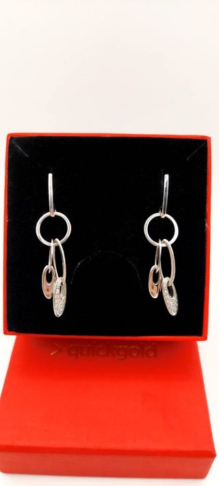 Pendientes de Oro Blanco de 18K 