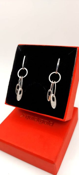 Pendientes de Oro Blanco de 18K 