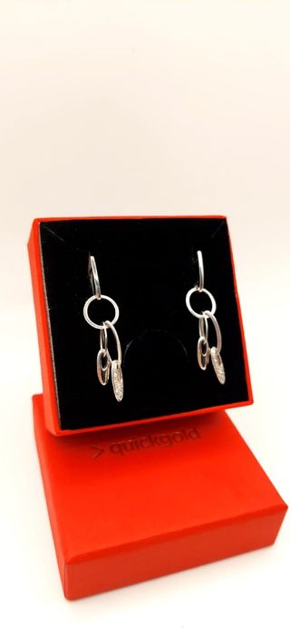 Pendientes de Oro Blanco de 18K 