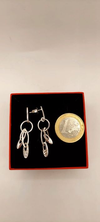 Pendientes de Oro Blanco de 18K 