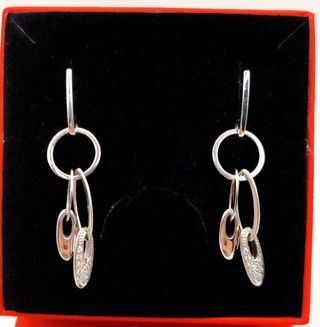 Pendientes de Oro Blanco de 18K 