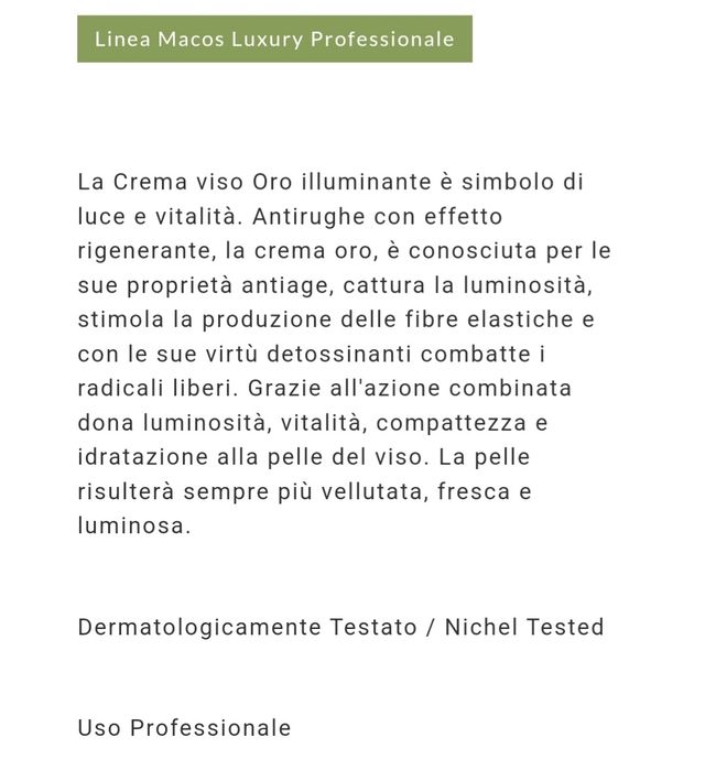 Crema viso Oro Illuminante 50ml