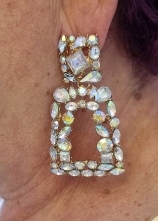 Pendientes de fiesta, geométricos de mujer cristal
