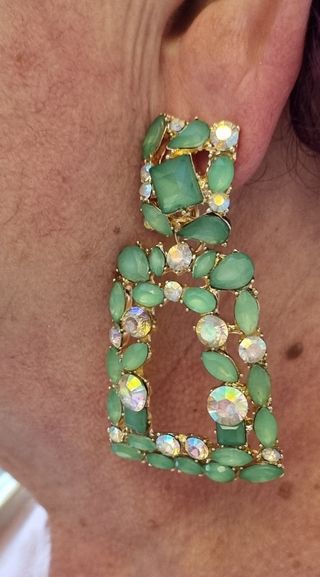 Pendientes de fiesta, geométricos de mujer cristal