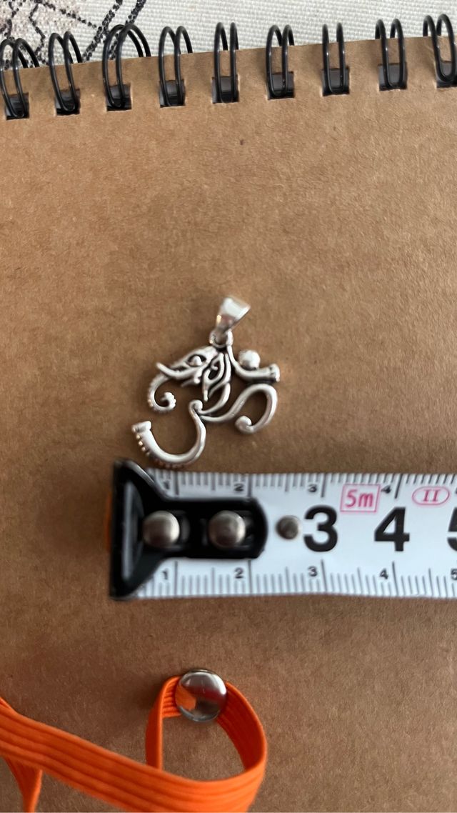 Colgante Ganesh y Om en plata
