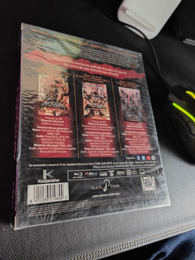 Ataque a los titanes películas blu-ray