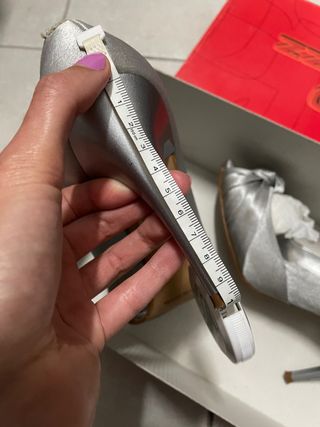 Zapato tacón plata