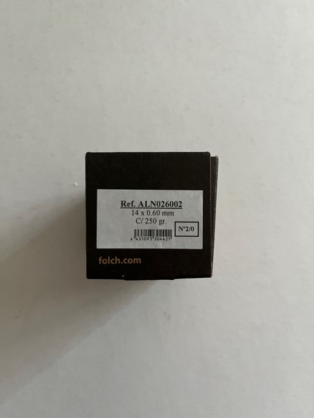 Alfileres de laton niquelado 14 x 0,60mm Folch