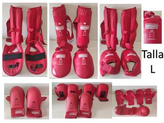 Protecciones  Karate Kamikaze rojas AKA Talla L