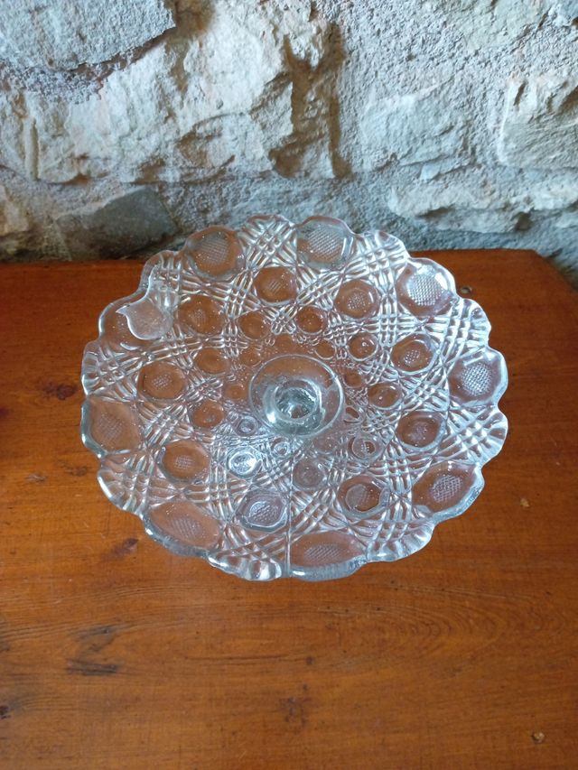 Frutero cristal tallado