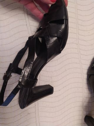 sandalias negras Paco Herrero número 41