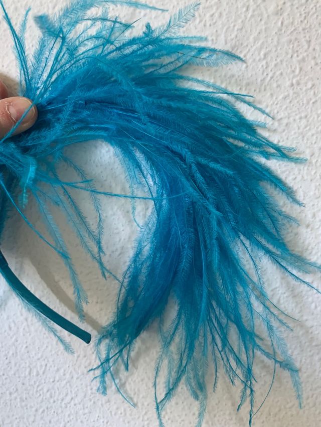 Diadema tocado marabú