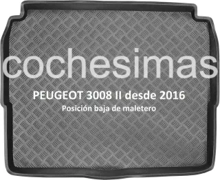 Protector Peugeot 3008 II Desd 2016 cubre maletero