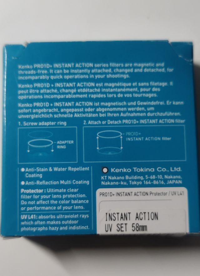 Filtro 58mm Kenko UV Pro1D+ magnético