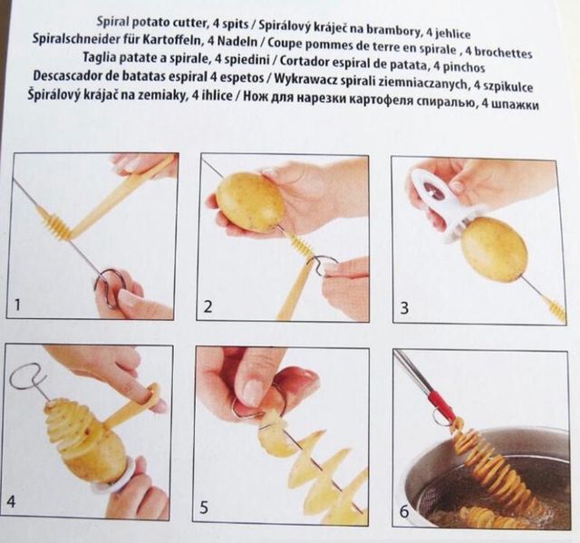 Taglia Patate a Spirale, Taglierina a Spirale