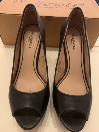 Zapatos Peep toe Martinelli azul talla 36