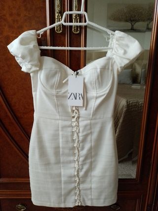 Vestido corto lazadas Zara Nuevo XS+colgante Tous