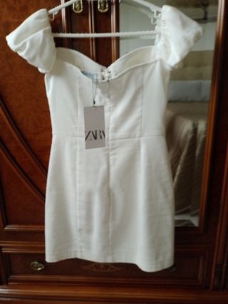 Vestido corto lazadas Zara Nuevo XS+colgante Tous