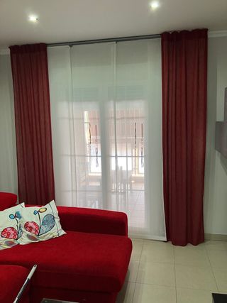 Visillos para Ventanas - Set de 2 Unidades en beige, Ideal para Salón,  Comedor y Habitaciones, 145