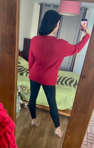 Nuevo cárdigan lana merino botones joya talla M/L