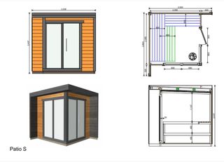 Sauna PATIO S para 4-6 personas