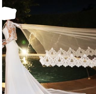 Vestido de novia y Velo