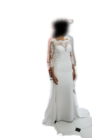 Vestido de novia y Velo