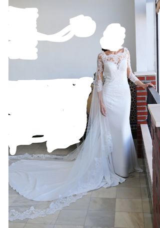 Vestido de novia y Velo