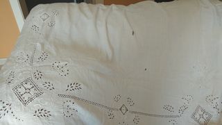 Sabana antigua de algodón cama 135cm