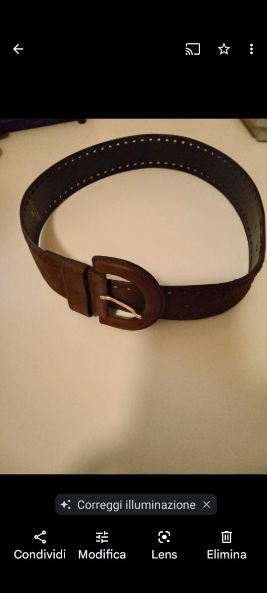 cintura camoscio marrone