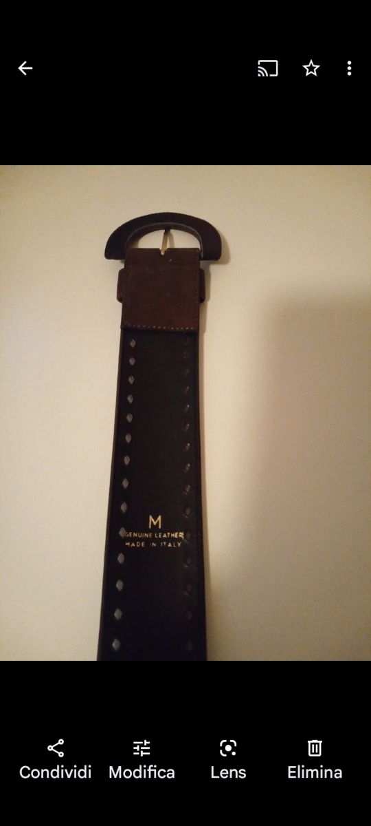 cintura camoscio marrone