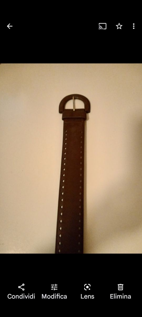 cintura camoscio marrone