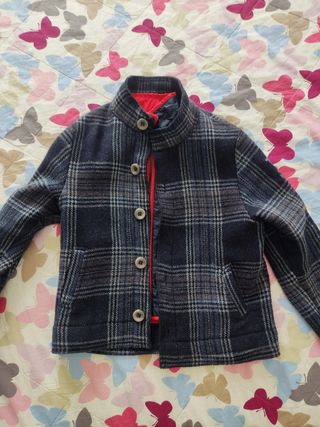 Giubbino bambino lana alpaca con smanicato sfodera