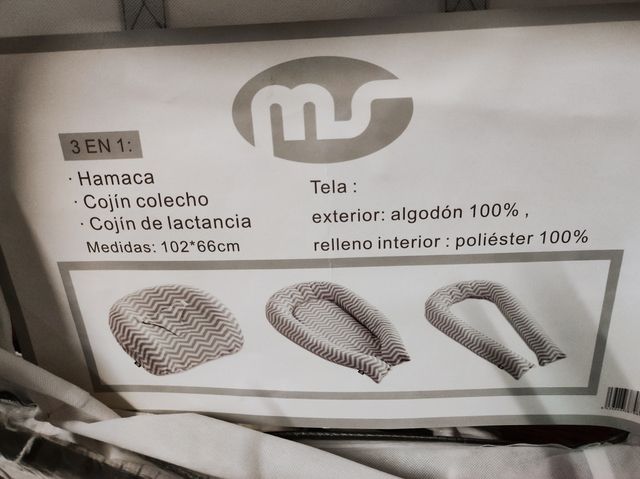 cojín colecho y de lactancia 3 en 1