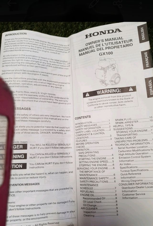 MOTOR HONDA GX 100 U SE