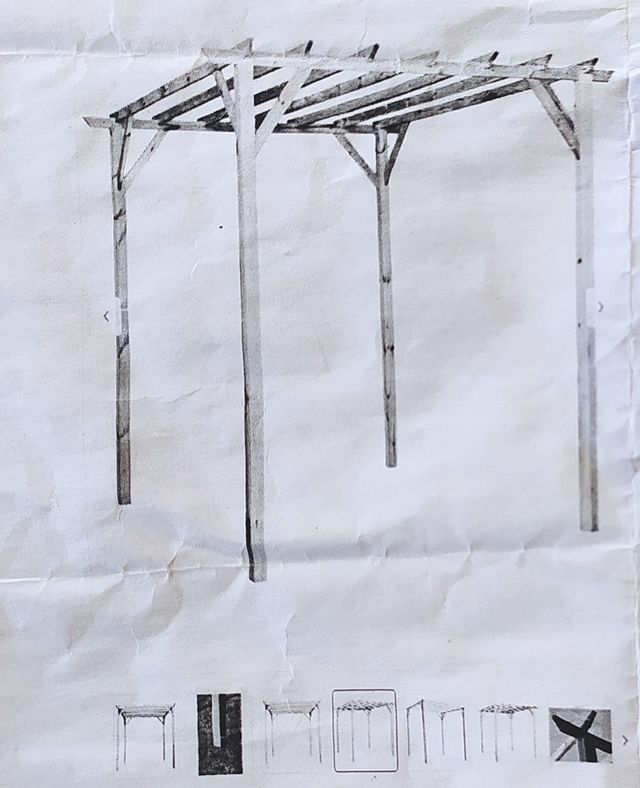 PÉRGOLA DE MADERA 300×300 CM de segunda mano por 150 EUR en Durango en