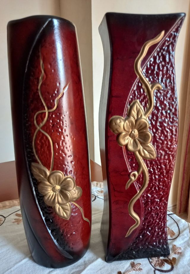 Jarrones de cerámica pareja