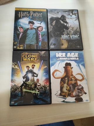 DVD Harry Potter, King Kong, ice age y star wars